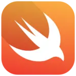 Swift logo with orange bird icon.