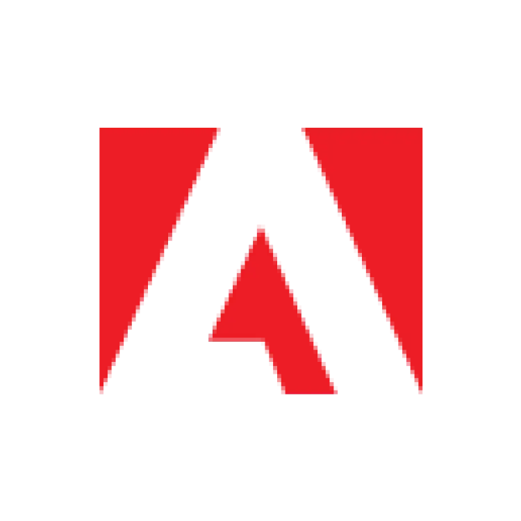 Adobe logo with red stylized “A”