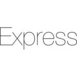 Express logo in minimalist black and gray typography.