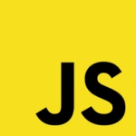 JavaScript logo with bold yellow background and “JS” letters.