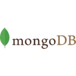 MongoDB logo with green leaf icon.